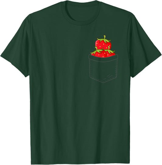 Cute Strawberrry Design Women Strawberry Fruit Lover T-Shirt - T-Shirt | Forest