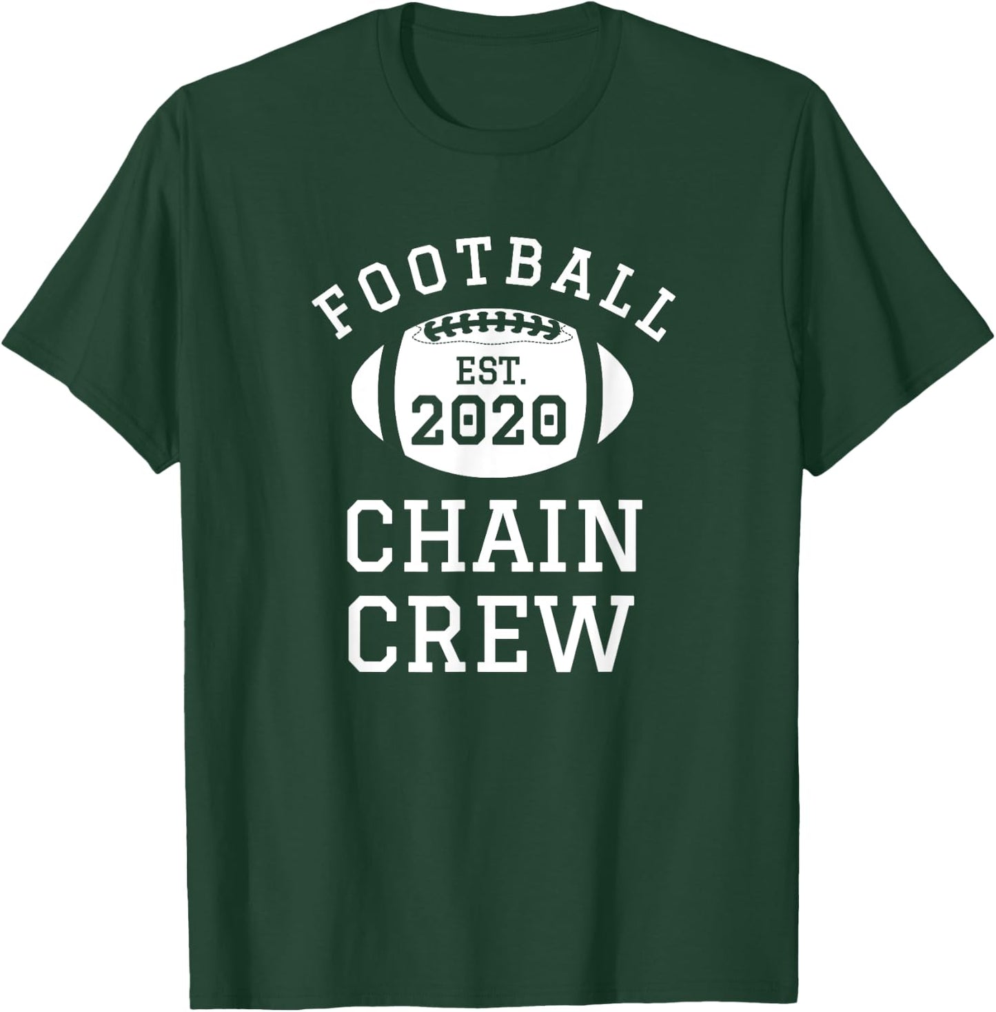 Football Chain Crew Est. 2020 Football Team T-Shirt - T-Shirt | Forest