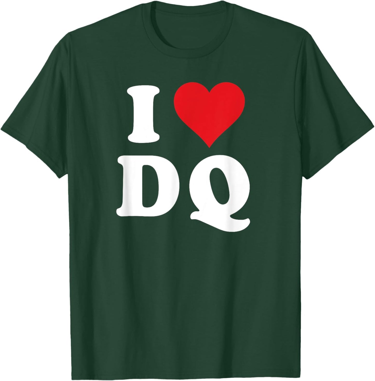 I Heart DQ Initials I Love D.Q. First And Last Name D Q T-Shirt - T-Shirt | Forest