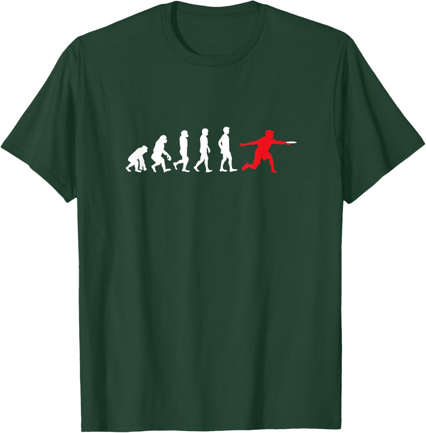 Ultimate Disc Flying Evolution Friskee Sports Player Gift T-Shirt - T-Shirt | Forest
