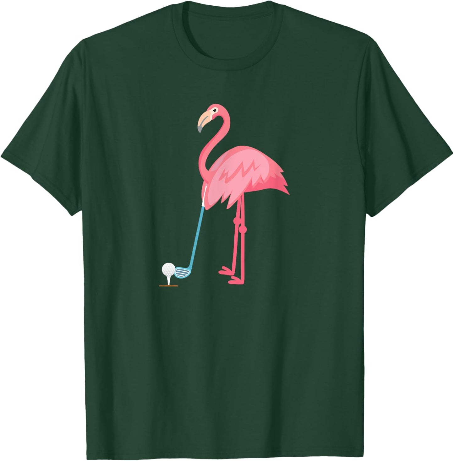 Golf Flamingo Lover Gift Floral Women Men Funny Summer Cute T-Shirt - T-Shirt | Forest
