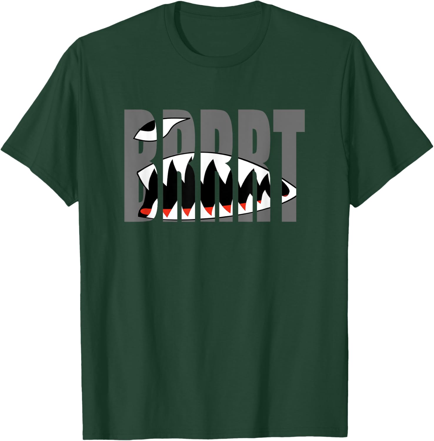Fairchild A10 A-10 Thunderbolt Warthog Brrrt Shark mouth T-Shirt - T-Shirt | Forest