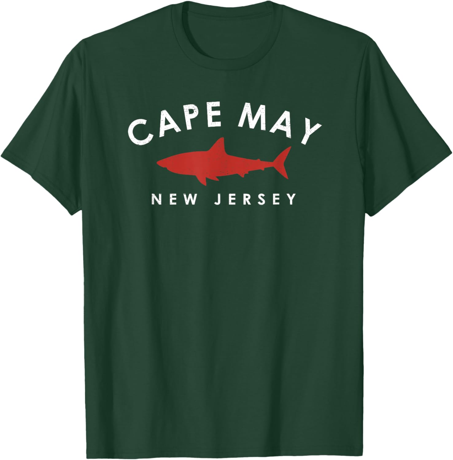 Cape May New Jersey NJ Shark Vacation Souvenir Vintage T-Shirt - T-Shirt | Forest