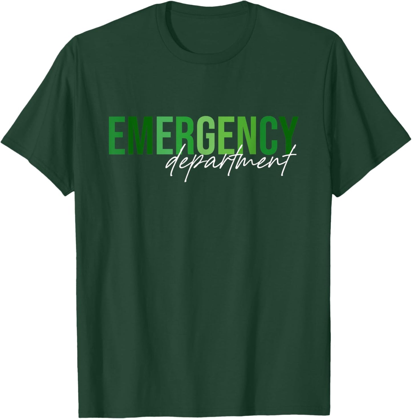 Emergency Department St Patricks Day Emergency Room Nurse T-Shirt - T-Shirt | Forest