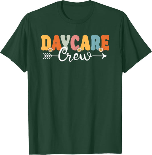 Daycare Crew Back To School Childcare Provider T-Shirt - T-Shirt | Forest