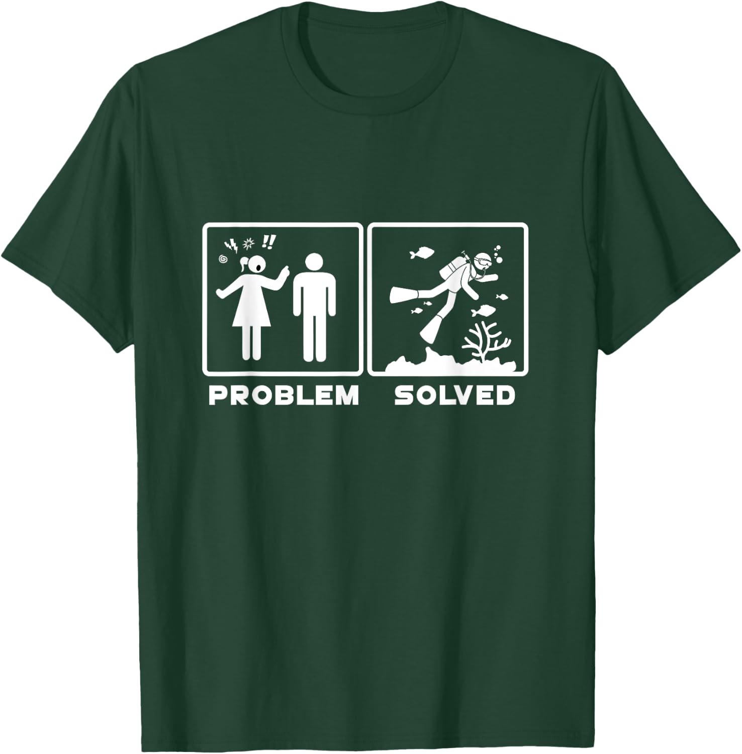 Diver Wife Problem Solved T-Shirt - T-Shirt | Forest