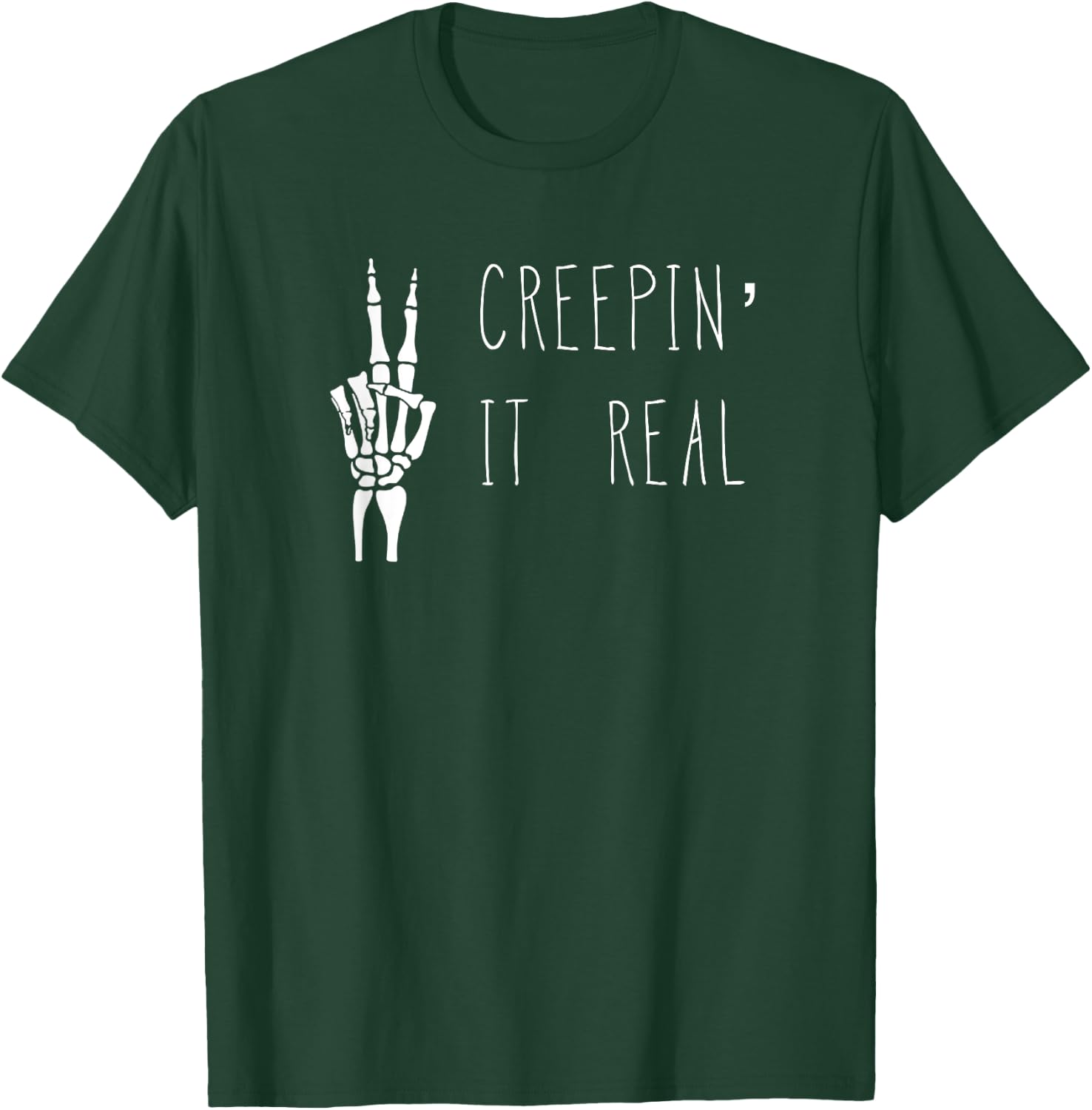 Creepin' It Real Halloween Skeleton T-Shirt - T-Shirt | Forest