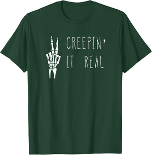 Creepin' It Real Halloween Skeleton T-Shirt - T-Shirt | Forest
