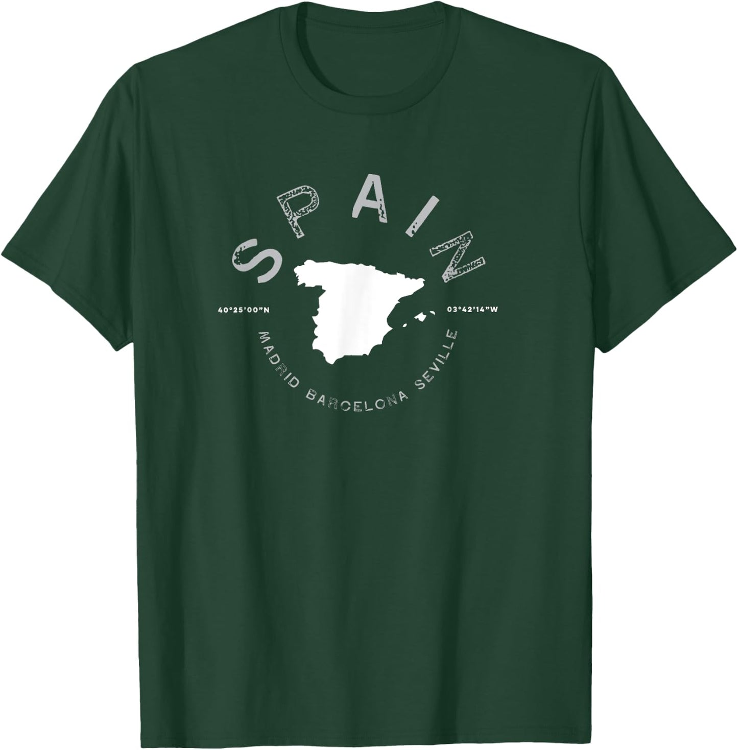 Spain Barcelona Madrid Seville Graphic Vintage Retro T-Shirt - T-Shirt | Forest