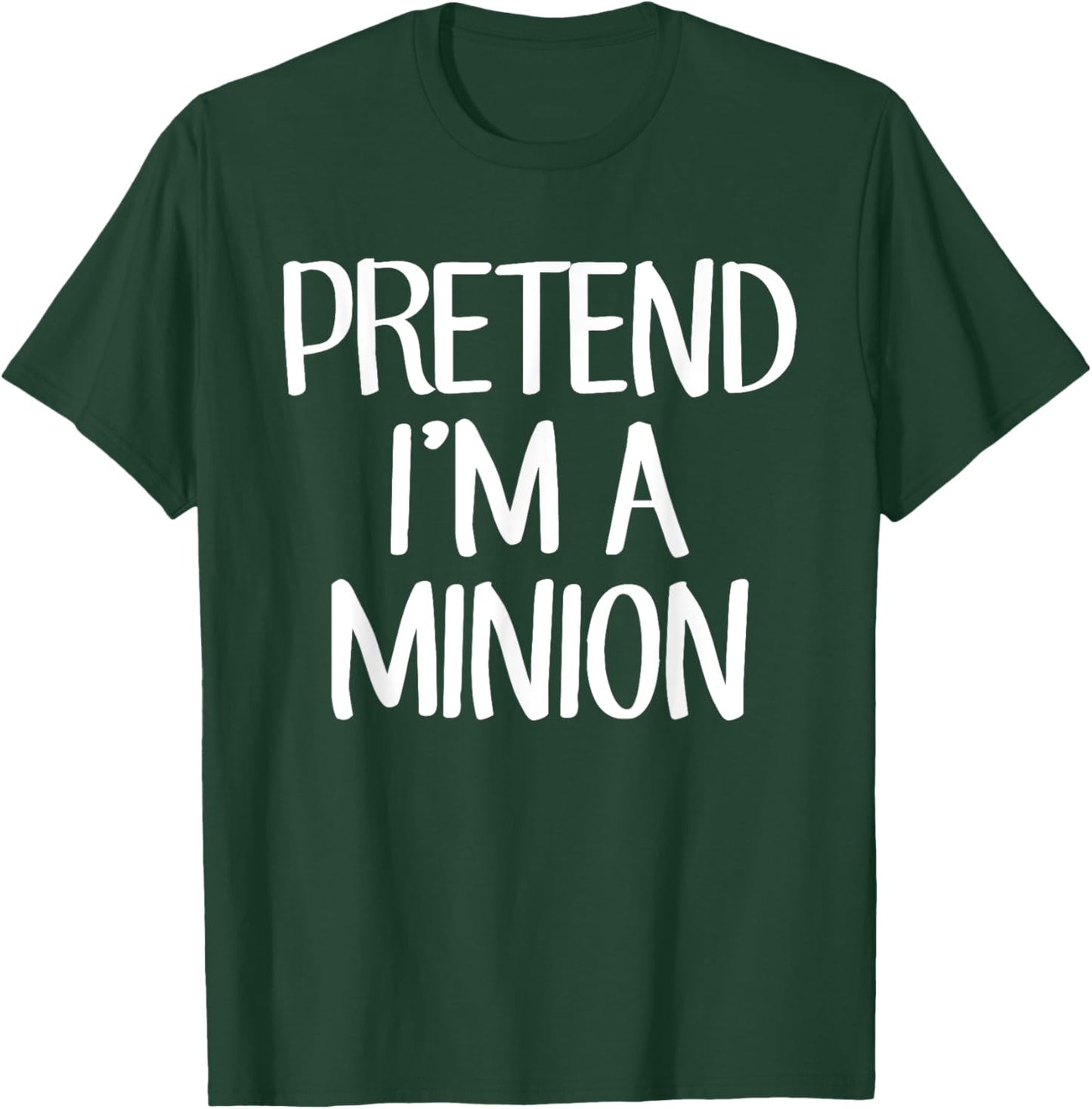 Pretend I'm A Minion Costume Family Lazy Easy Halloween T-Shirt - T-Shirt | Forest