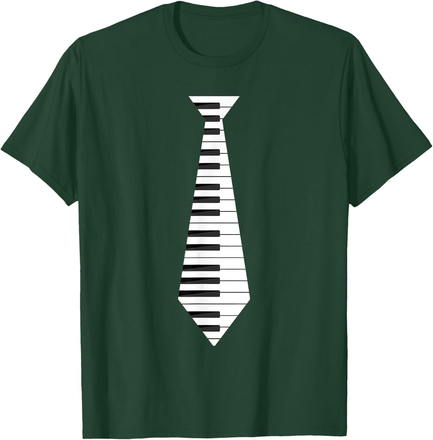 Musicians Piano Keyboard Necktie : & Graphic T-Shirt - T-Shirt | Forest