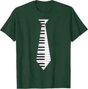 Musicians Piano Keyboard Necktie : & Graphic T-Shirt - T-Shirt | Forest