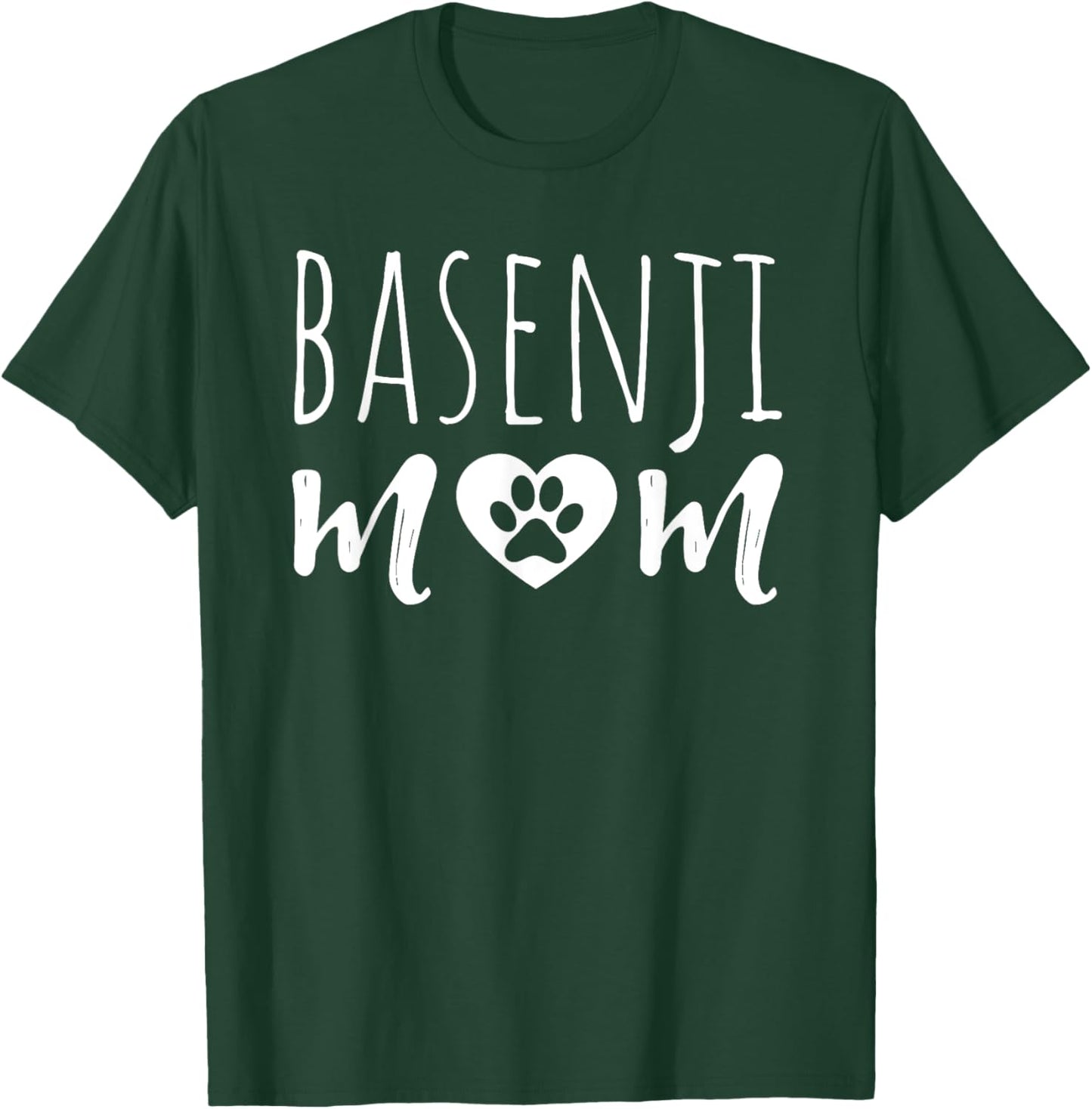 Basenji Mom Dog Lover Basenji Owner Basenji Mama Grandmother Women Girls Kids T-Shirt - T-Shirt | Forest