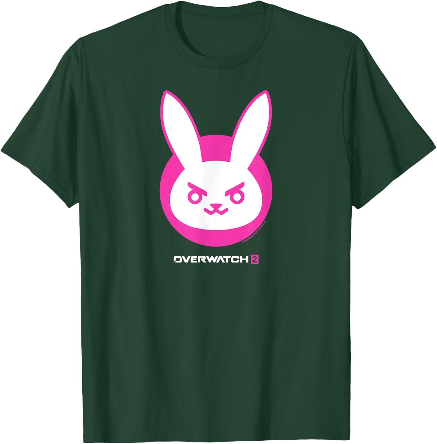 Overwatch 2 D.Va White & Pink Rabbit Centre Icon Logo T-Shirt - T-Shirt | Forest