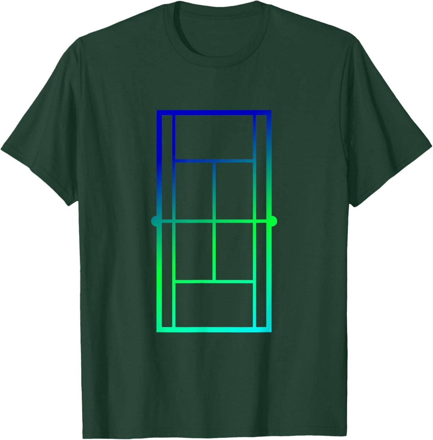 Tennis Court, Tennis Lines Court, Tennis T-Shirt - T-Shirt | Forest