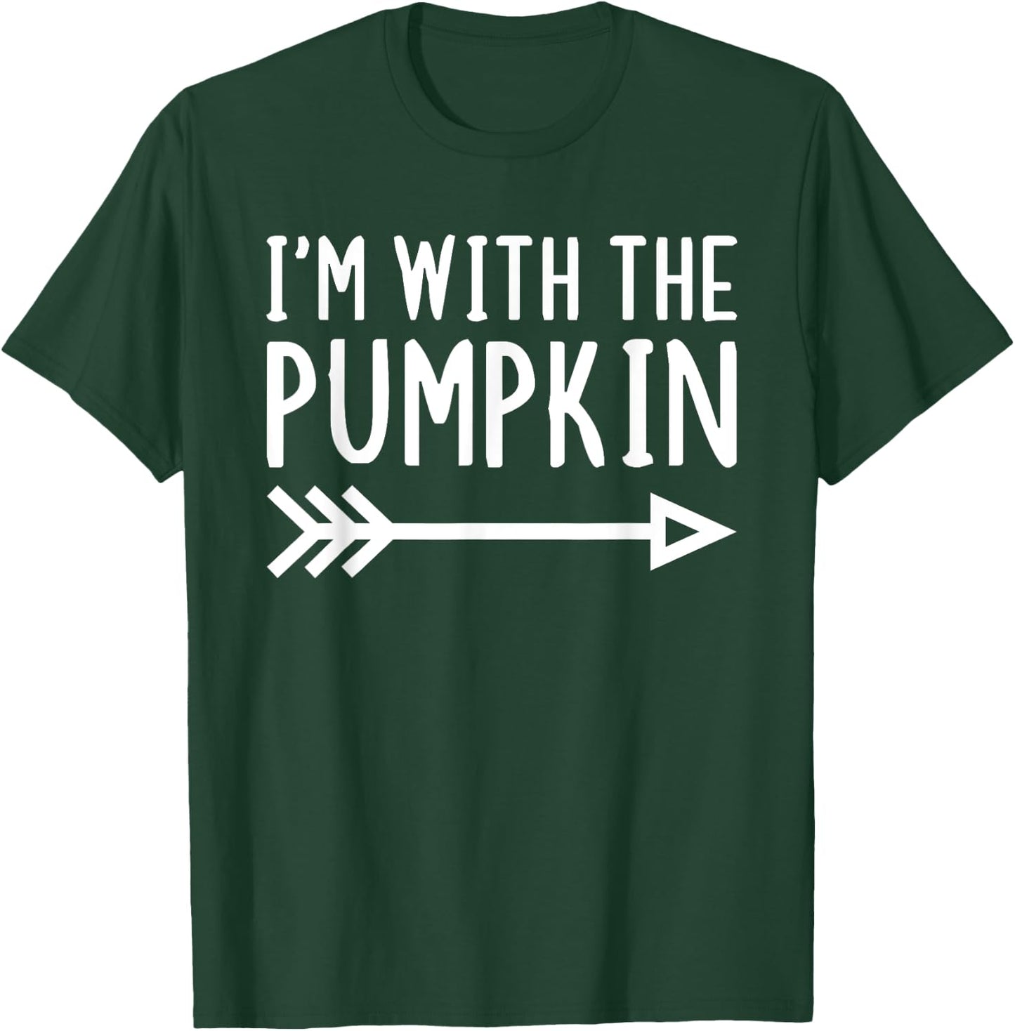 I'm With The Pumpkin Funny Matching Halloween Couple Costume T-Shirt - T-Shirt | Forest