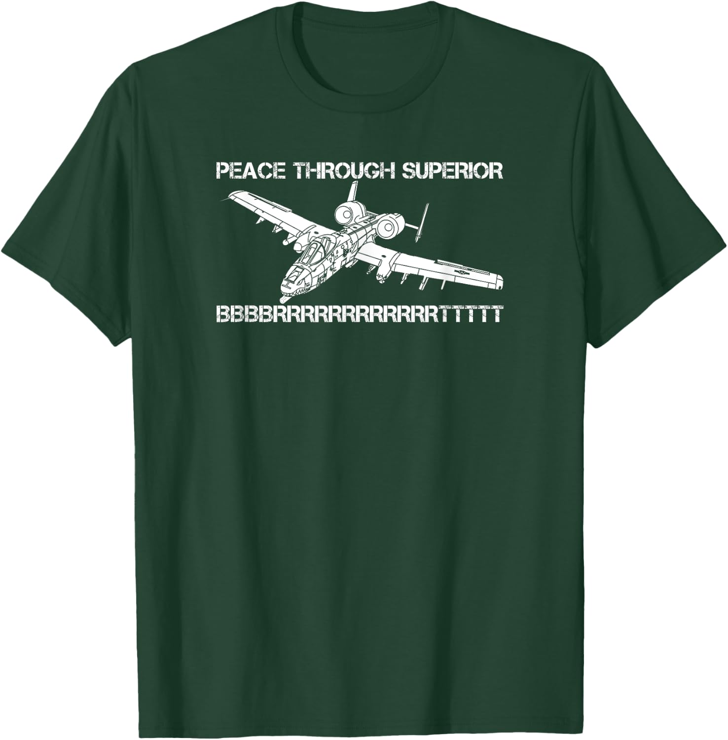 A-10 Warthog Thunderbolt Plane Meme BBBRRRTTT Funny Joke T-Shirt - T-Shirt | Forest