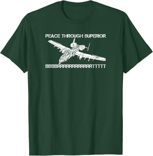 A-10 Warthog Thunderbolt Plane Meme BBBRRRTTT Funny Joke T-Shirt - T-Shirt | Forest