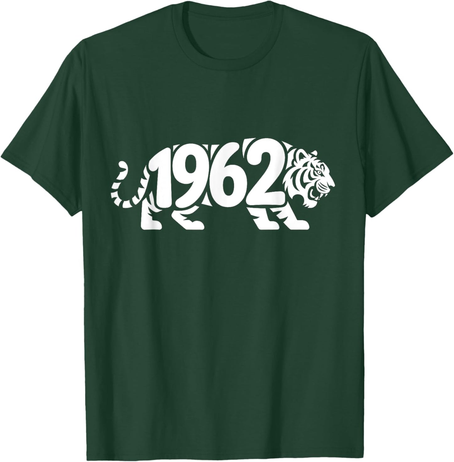 1962 Tiger - Chinese Zodiac Year Personalized Word Art T-Shirt - T-Shirt | Forest