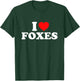 I Love Foxes T-Shirt - T-Shirt | Forest
