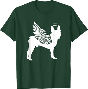 Boston Terrier With Angel Wings T-Shirt - T-Shirt | Forest