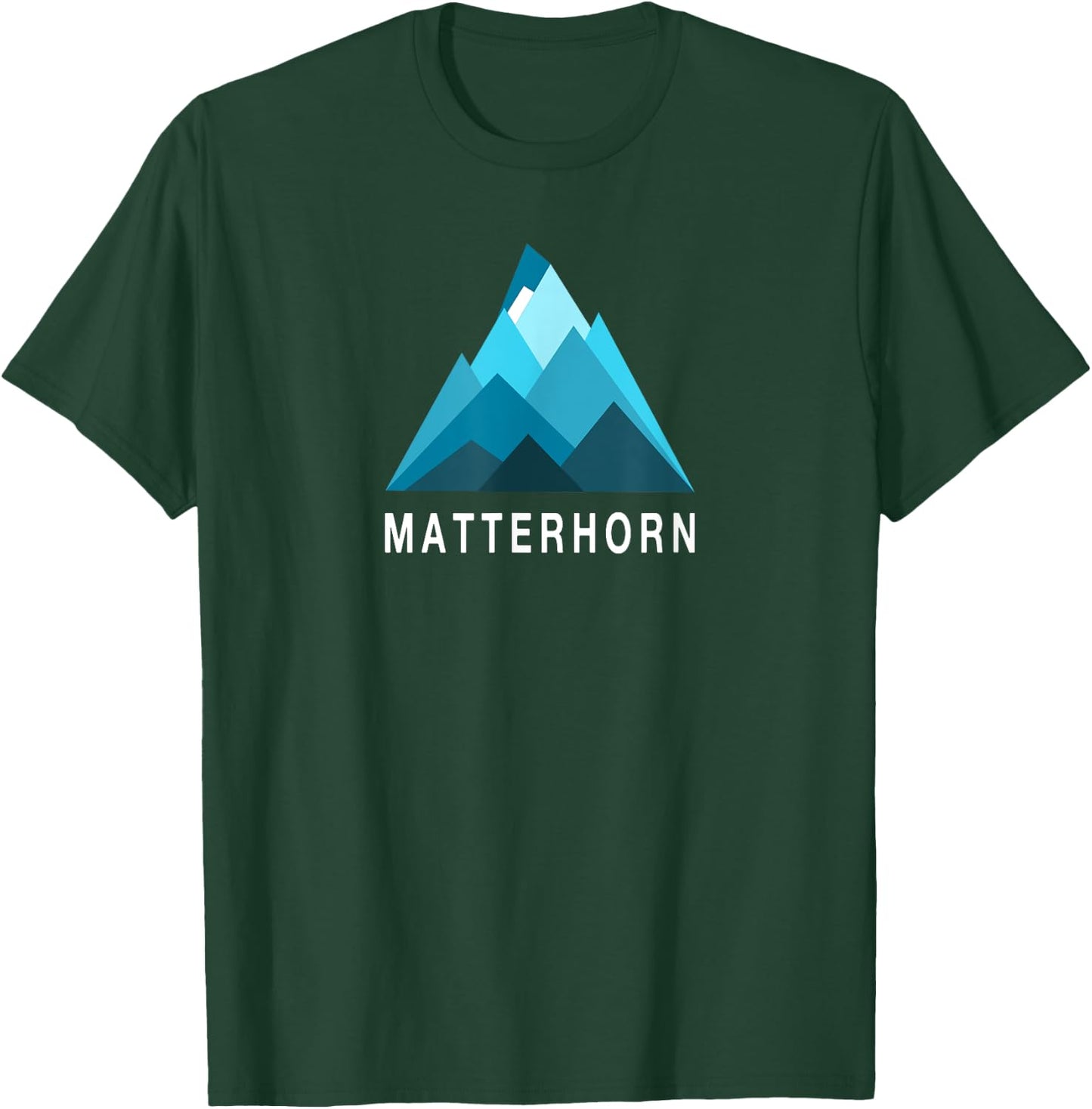 Matterhorn Switzerland Mountain Climbing Swiss Alps T-Shirt - T-Shirt | Forest