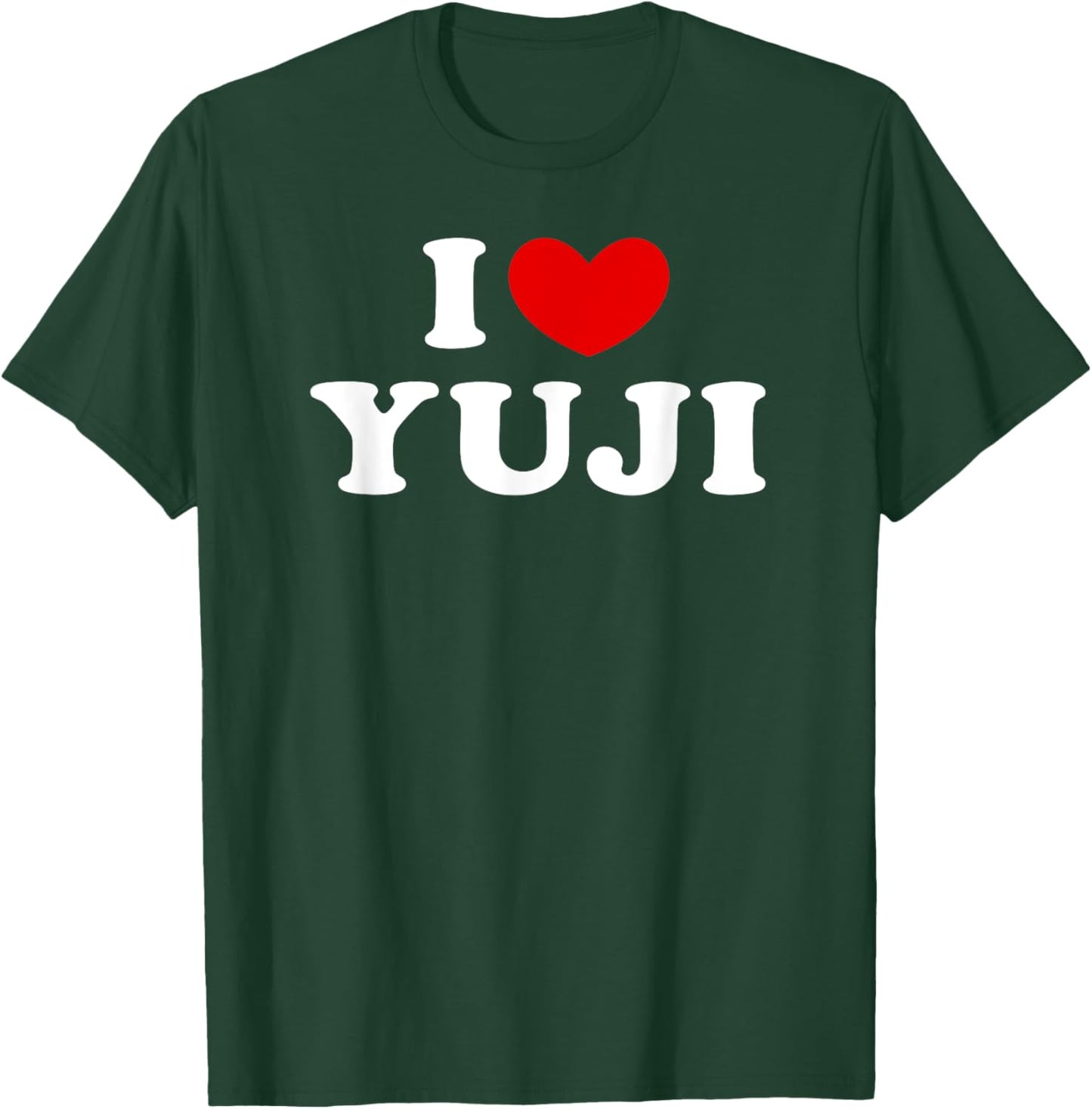 I Love Yuji, I Heart Yuji , Small, Black T-Shirt - T-Shirt | Forest