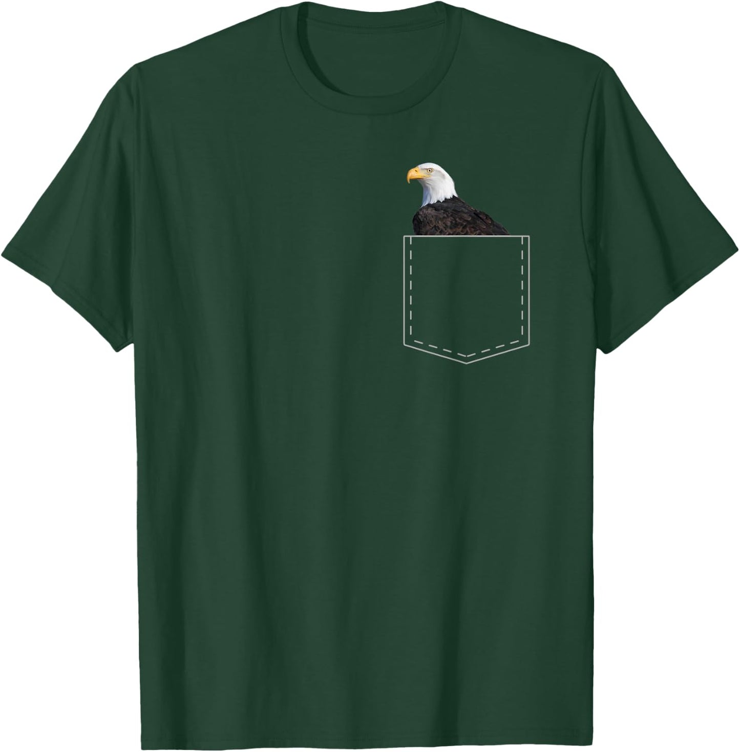 Bald Eagle Lover Gift Pocket Bird Of Prey Women Kids T-Shirt - T-Shirt | Forest