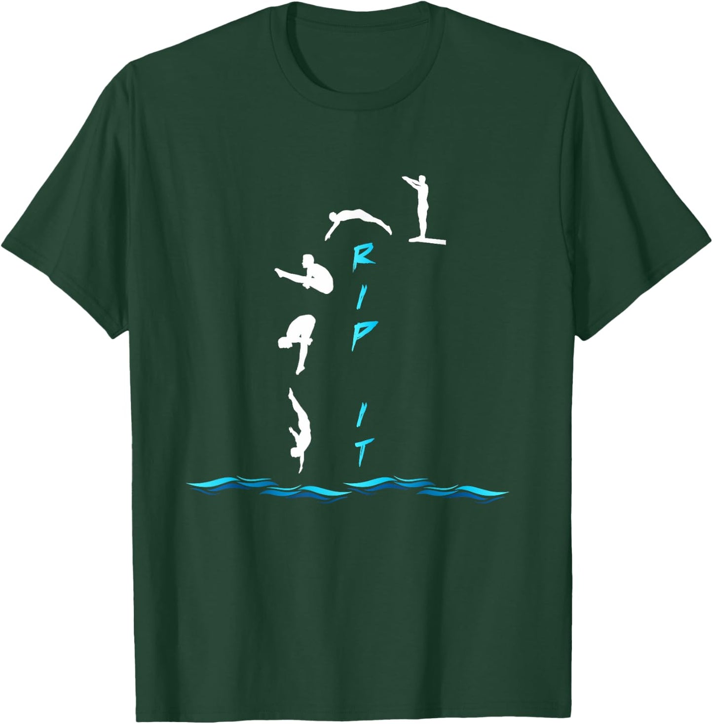 Springboard Diving Jump Swimming Sport T-Shirt - T-Shirt | Forest