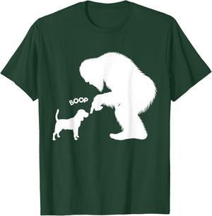 Funny Bigfoot Sasquatch Beagle Boop T-Shirt - T-Shirt | Forest