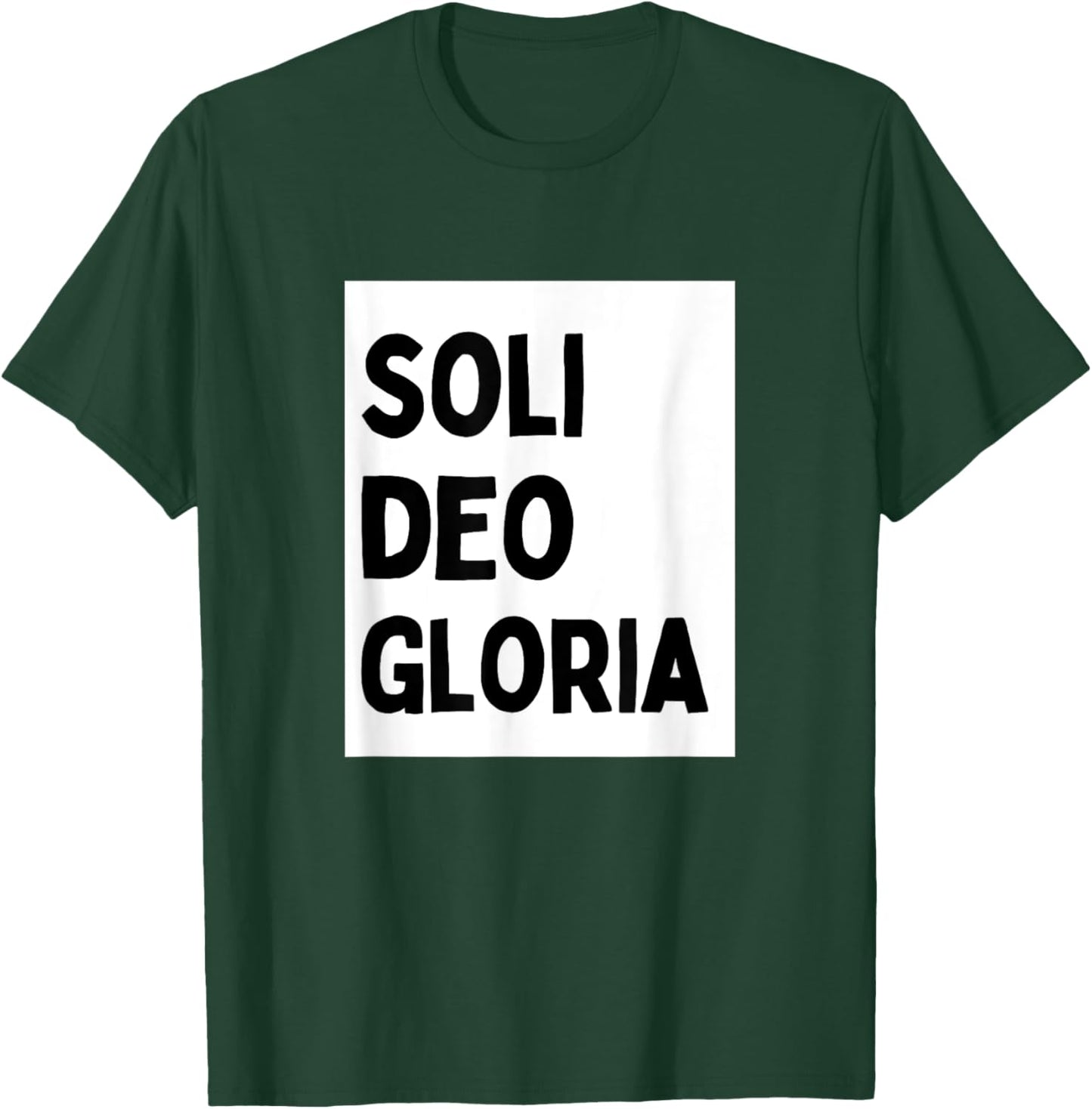 Soli Deo Gloria - Minimalist Christian Religious Jesus T-Shirt - T-Shirt | Forest