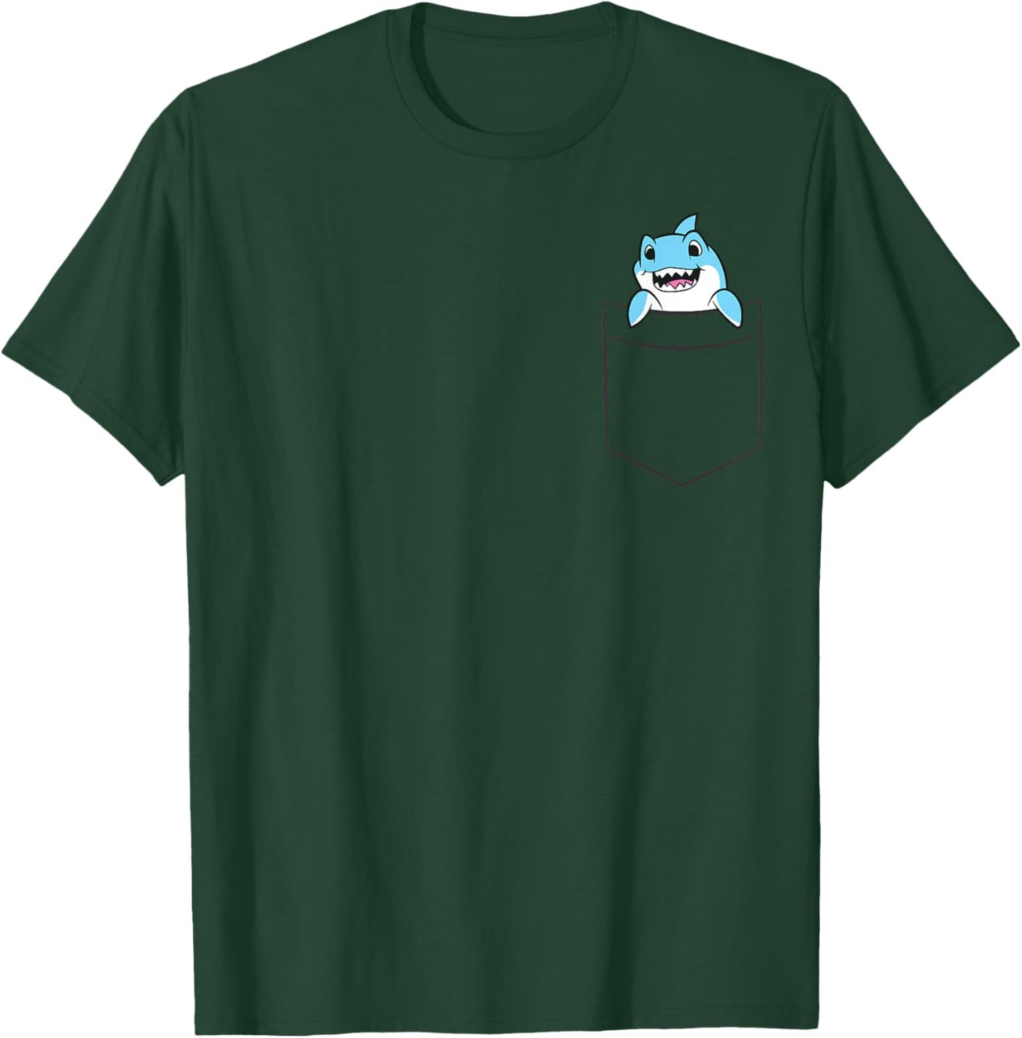 Shark In A Pocket Funny Pocket Shark T-Shirt - T-Shirt | Forest