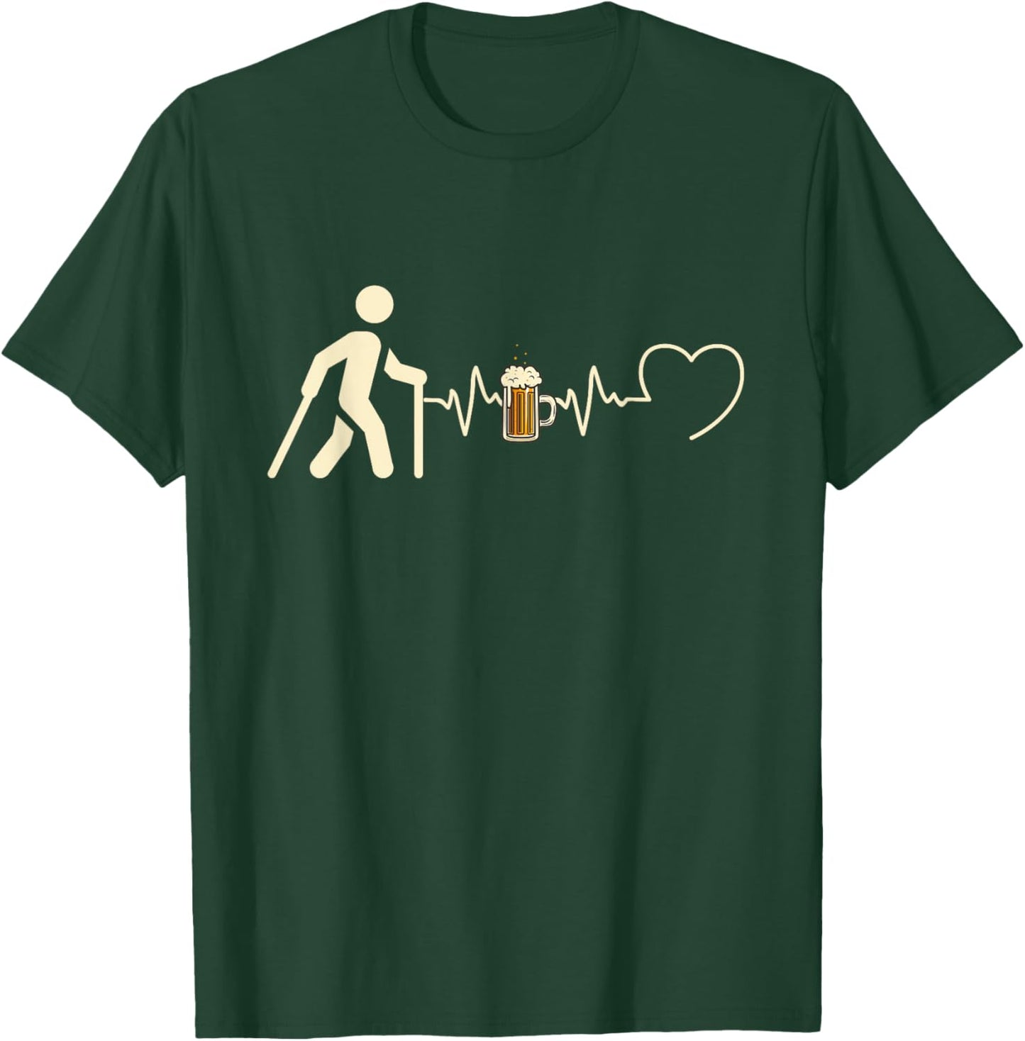 Nordic Walking Herren Humor Lustiges Geschenk T-Shirt - T-Shirt | Forest