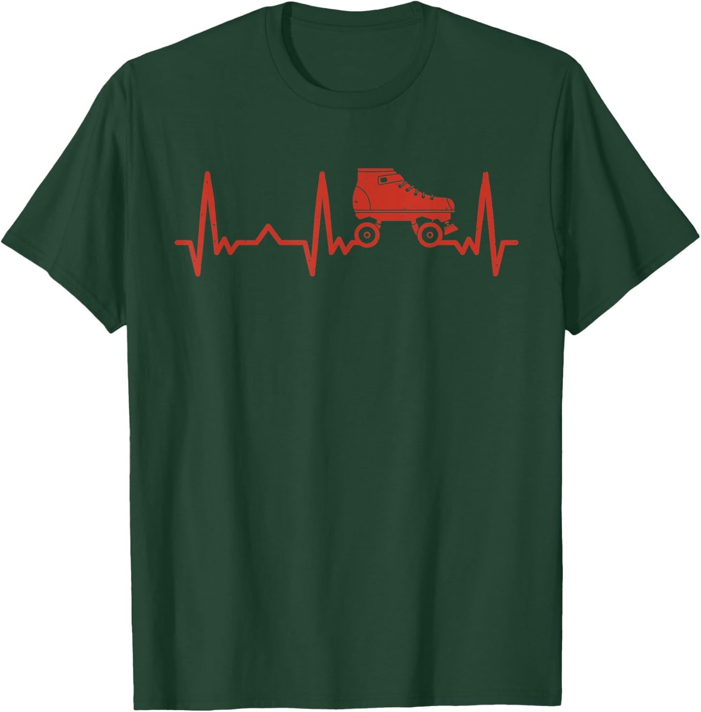 Heartbeat Love Roller Skating T-Shirt - T-Shirt | Forest
