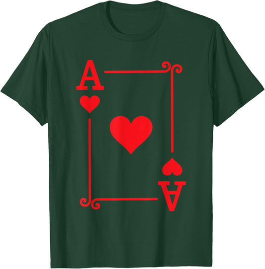 Playing Cards Costume - Ace Hearts Card - Ace Card T-Shirt - T-Shirt | Forest