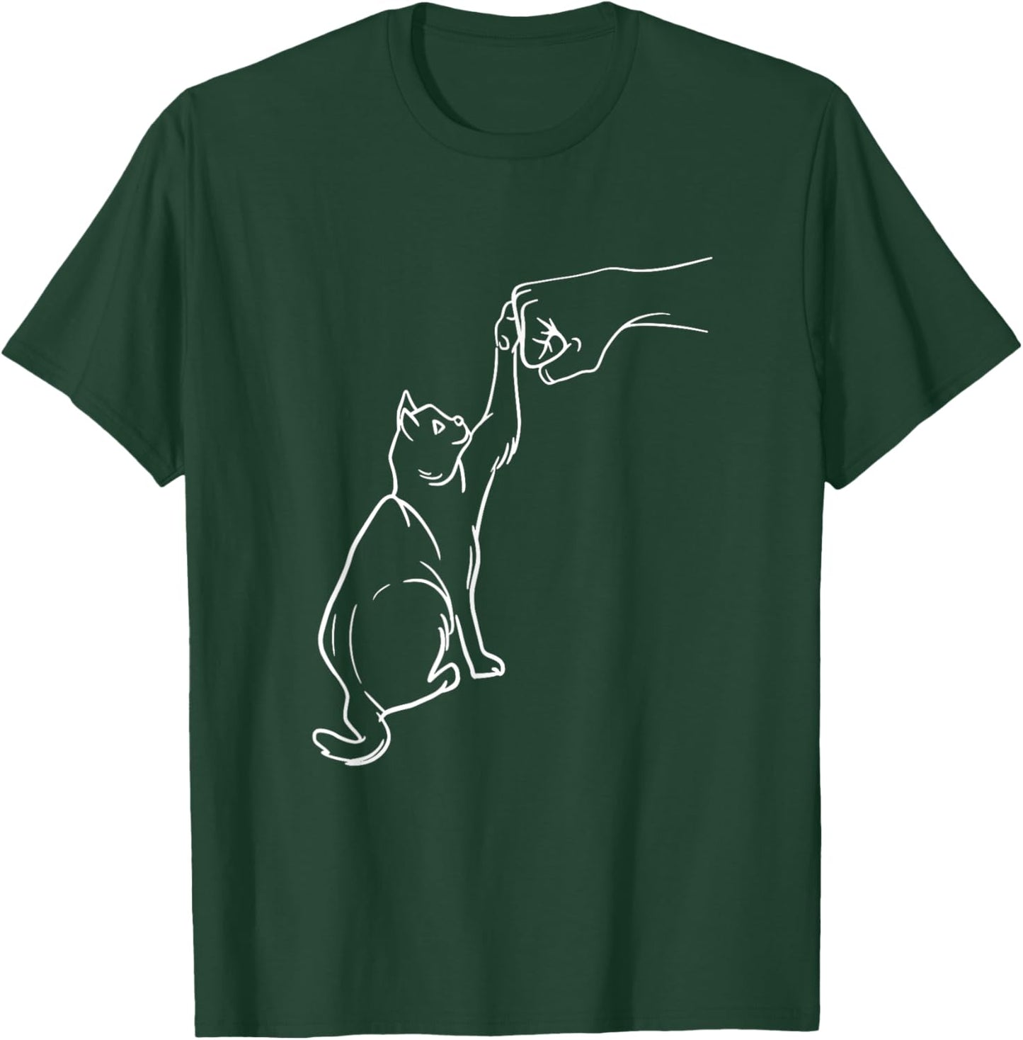 Funny Cat Best Friend Fist Bump Cat Lover T-Shirt - T-Shirt | Forest