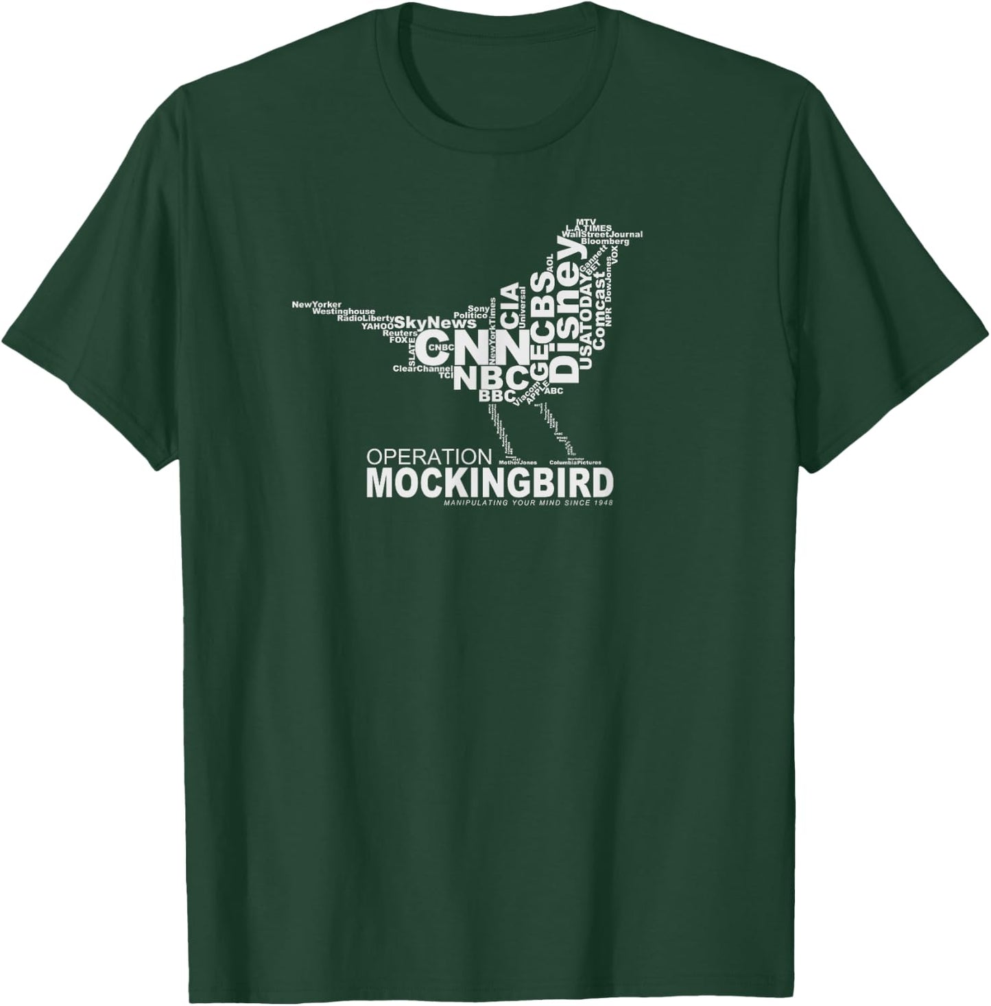 Operation Mockingbird Media Word Cloud T-Shirt - T-Shirt | Forest