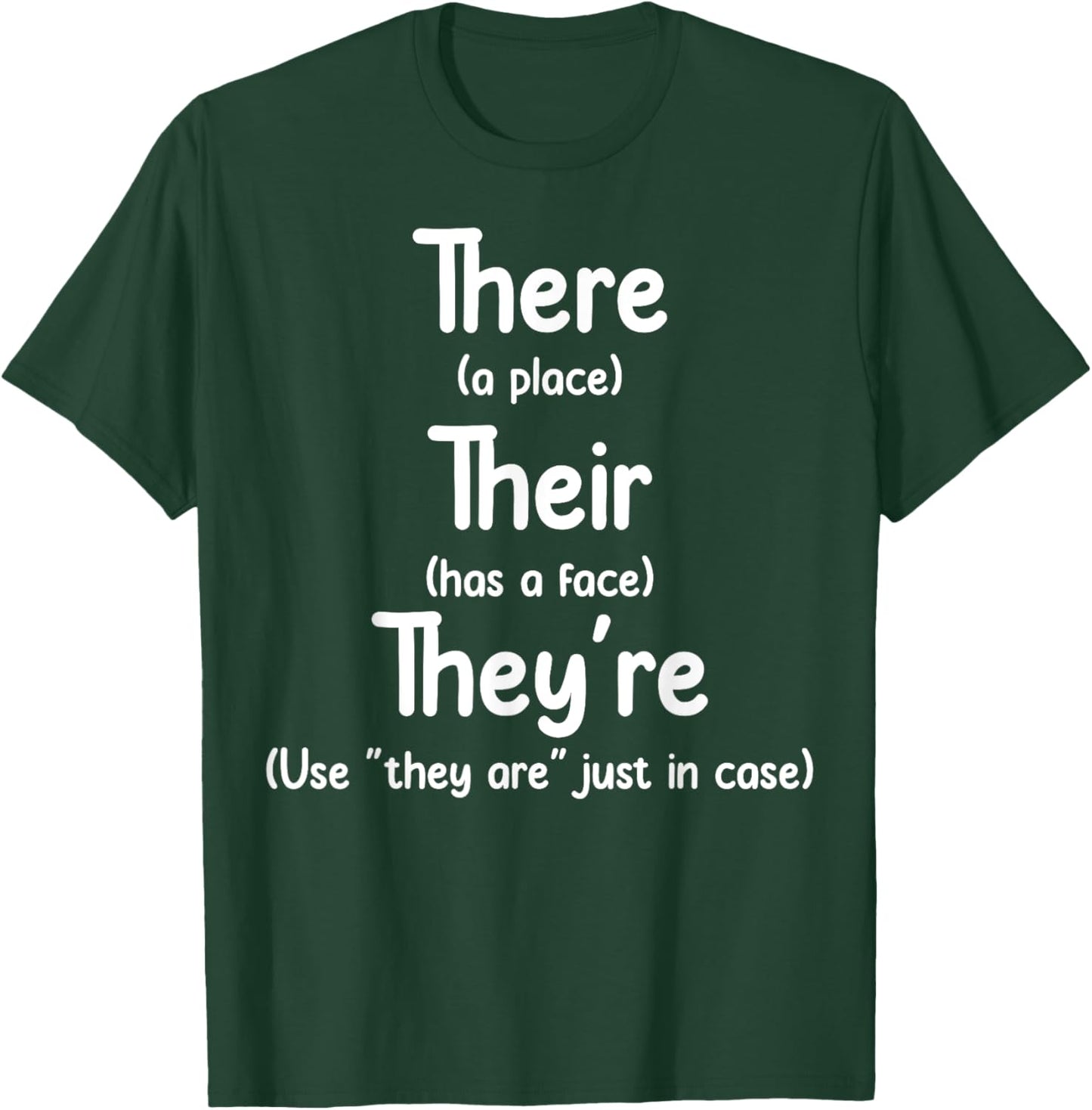 English Teacher Grammar Apparel Black Adults Small Letter Print T-Shirt - T-Shirt | Forest