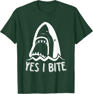 Funny Week Of The Shark Yes, I Bite Shark Kids T-Shirt - T-Shirt | Forest