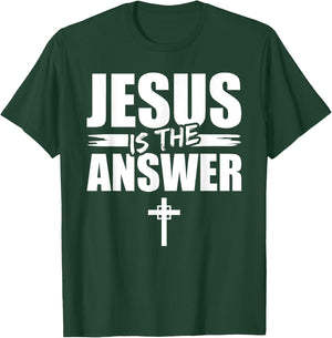 Jesus Is The Answer Jesus T-Shirt - T-Shirt | Forest
