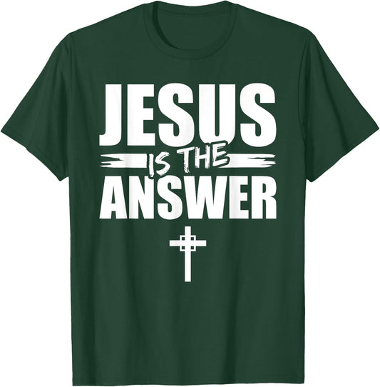 Jesus Is The Answer Jesus T-Shirt - T-Shirt | Forest