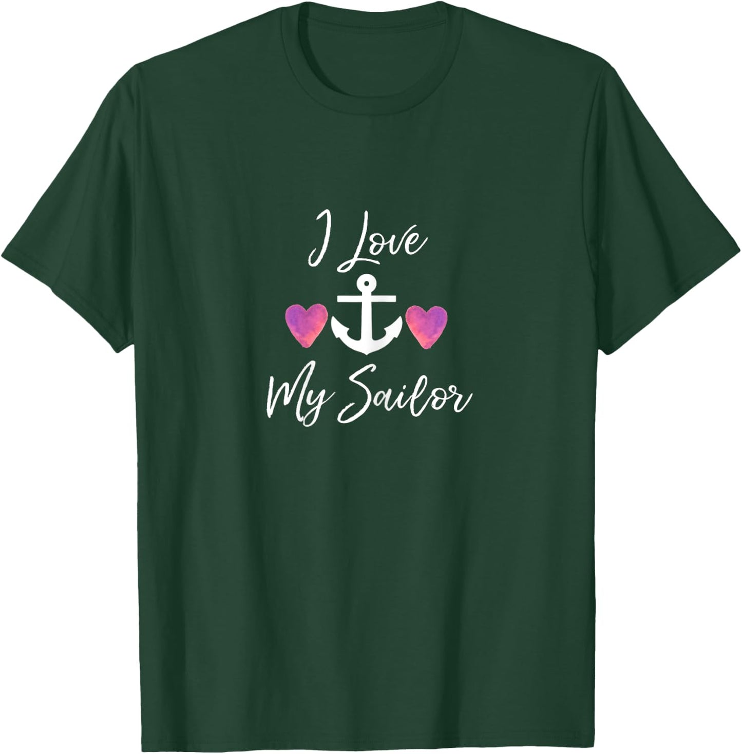 I Love My-Sailor - Navy Military Wife T-Shirt - T-Shirt | Forest