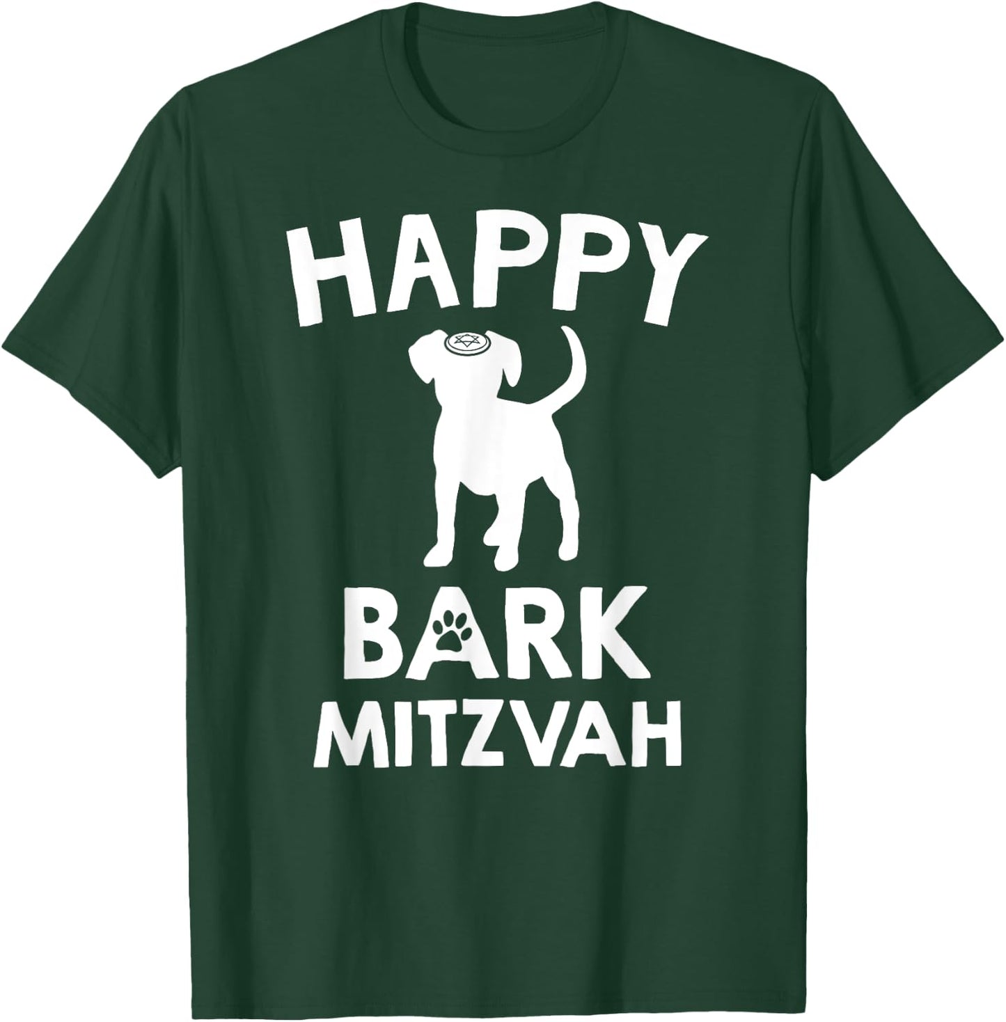 Bark Mitzvah T Shirt | Jewish Dog Lover Bar Mitzvah Women Kids T-Shirt - T-Shirt | Forest