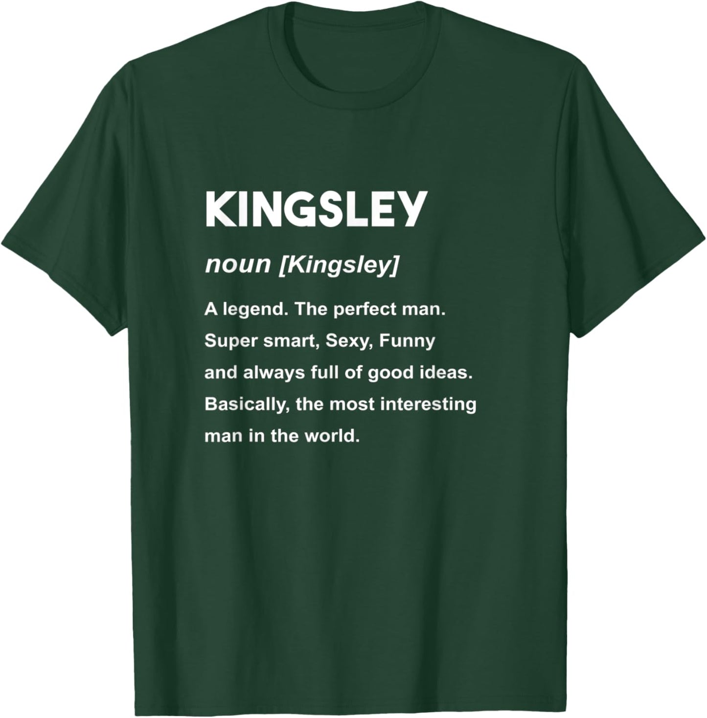 Herren Kingsley Namensshirt | Kingsley T-Shirt - T-Shirt | Forest