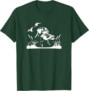 Bird Dog Duck Hunting Willow In The Marsh Hunter T-Shirt - T-Shirt | Forest