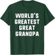 World's Greatest Great Grandpa Funny Family T-Shirt - T-Shirt | Forest