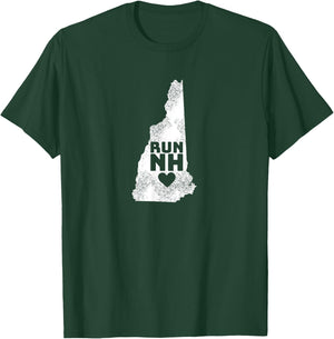 Run NH Love New Hampshire T-Shirt - T-Shirt | Forest