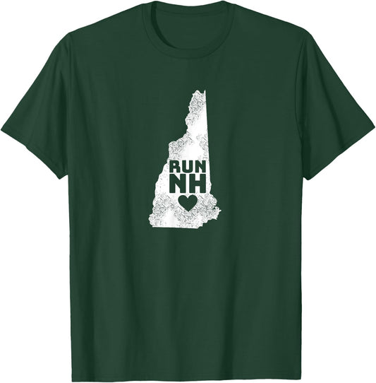 Run NH Love New Hampshire T-Shirt - T-Shirt | Forest
