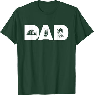 Dad The Camper Tent Camping Dad Father's Day Camper Gift T-Shirt - T-Shirt | Forest