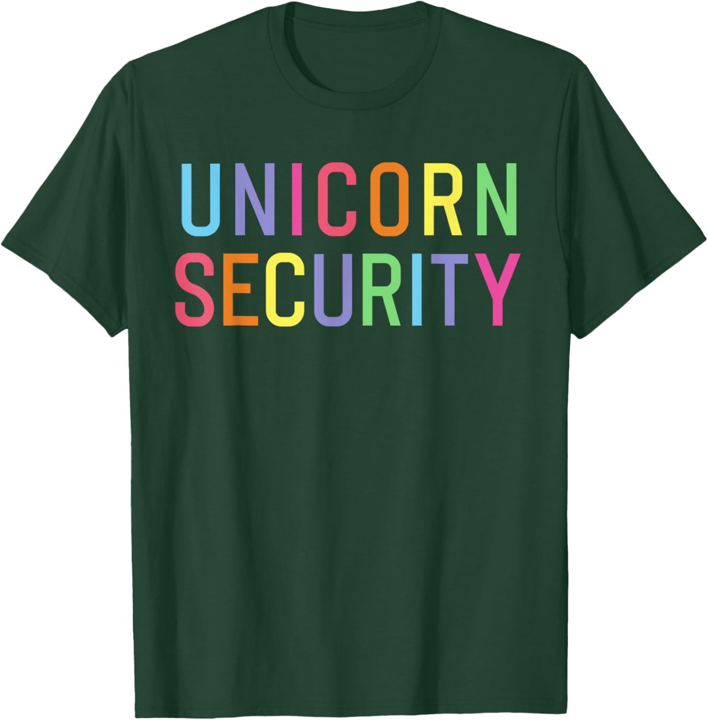 Unicorn Security Mom Daughter Dad Adult Themed Party Family T-Shirt - T-Shirt | Forest
